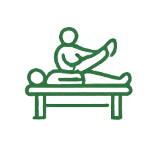 Piktogramm Krankengymnastik – Leistung der Physiotherapie Saglam