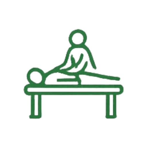 Piktogramm Massage – Leistung der Physiotherapie Saglam